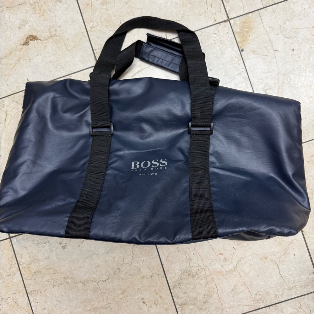 Boss Hugo Boss Unisex Dark Blue Duffel Sports Tote Bag with Black Straps